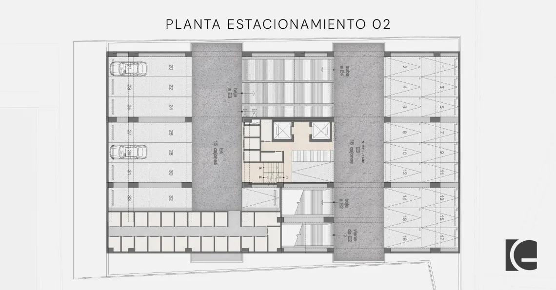 Plano del estacionamiento 02 del edificio ParkPremier